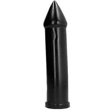 Dildo All Black con Punta Affilata e Trama Morbida - 24 x5 cm